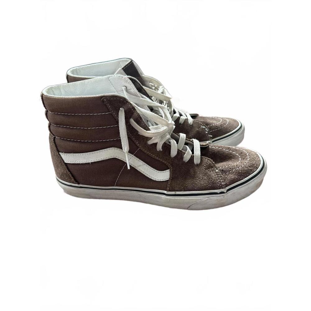 Vans Sk8-Hi Brown and White Men's High-Top Sneakers Size 11